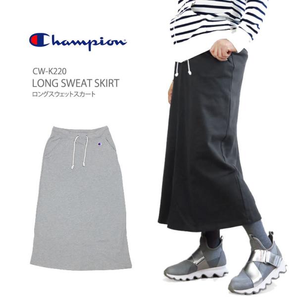 [2021春夏新作] CHAMPION チャンピオン スウェット スカート CW-K220 LONG...