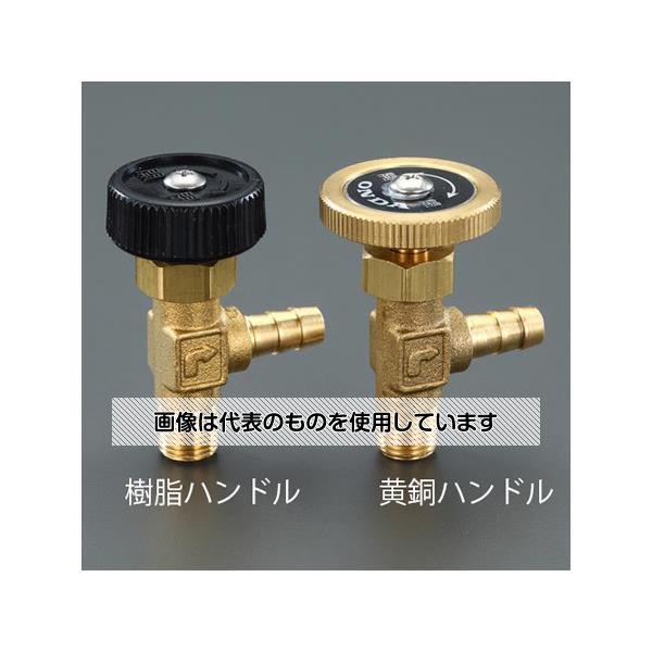 アズワン(AS ONE) R1/8"xφ8mm ニードルバルブ(ステム型/黄銅ハンドル) EA426...
