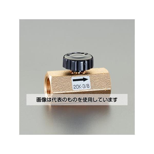 アズワン(AS ONE) G 3/8"xRc3/8" ニードルバルブ(圧力計/青銅) EA470CR...