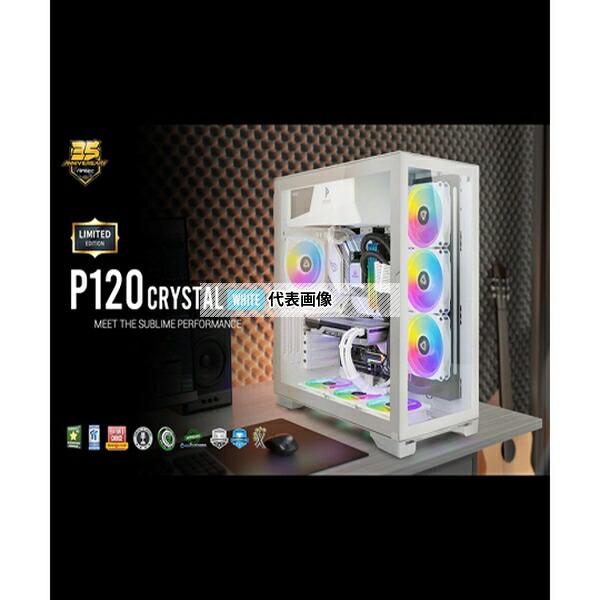 アズワン ATX対応ミドルタワーPCケース ホワイト P120 Crystal White 1台 [...