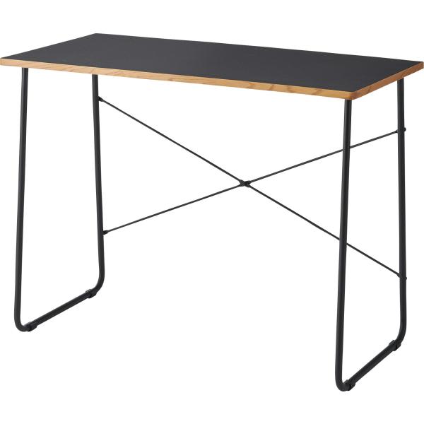 東谷 デスク ブラック 机 テーブル シンプル おしゃれ モノトーン すっきり 在宅ワーク 仕事用 ...