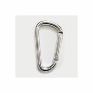 FIRST アルミ 変D型 カラビナ 6mm シルバー 10個セット (登山用など人の使用不可)【在...