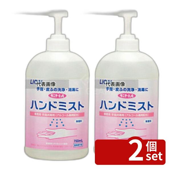 【2個セット】ライオン 手指消毒剤 ハンドミスト サニテートA 750ml 750ml D80×W1...