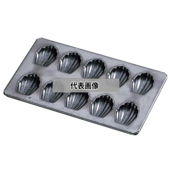 新考社シリコン加工マドレーヌ貝型 10コ付 No.148 210×125×H10 ケーキ型  No....