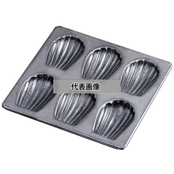 新考社シリコン加工マドレーヌ貝型 6コ付 No.147 188×195×H13 ケーキ型  No.0...