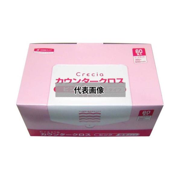 日本製紙クレシア クレシア 抗菌カウンタークロス 厚手 (60枚入) ピンク 65322 600×3...
