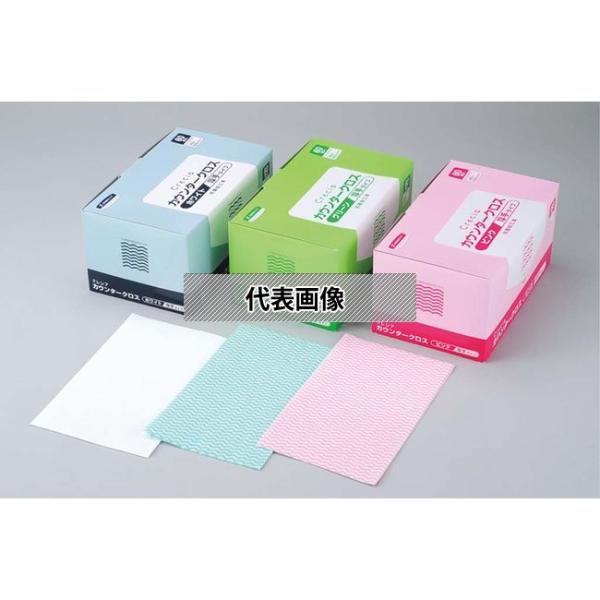 日本製紙クレシア クレシア 抗菌カウンタークロス 薄手 (100枚入) グリーン 65412 600...
