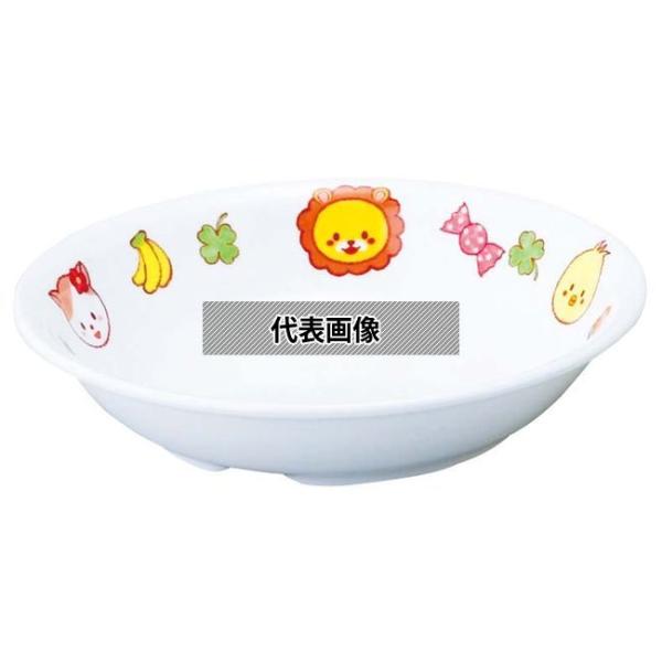 アヅミ産業 メラミン子供食器 みんなともだち。深皿 YME-1 アイボリー YME-1MTIV φ1...