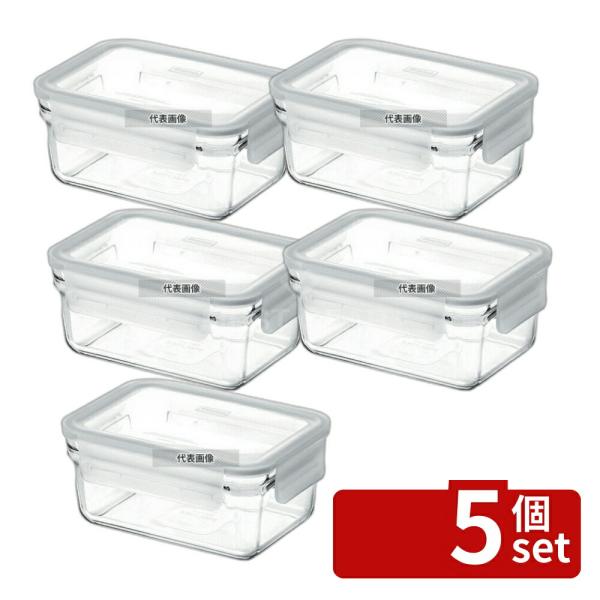 【5個セット】グラスロック グラスロック レクタングル 中 GL0202 700ml 159×111...