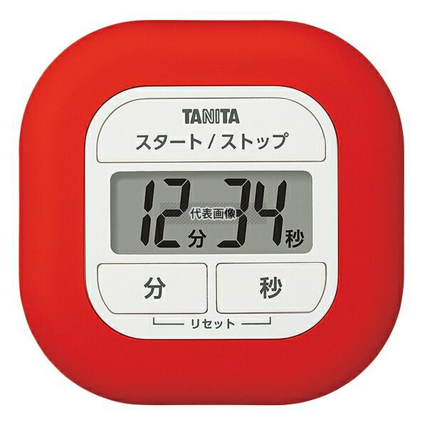 タニタ TANITA(タニタ) デジタルタイマー TD-420 レッド 幅86  タイマー No.1...