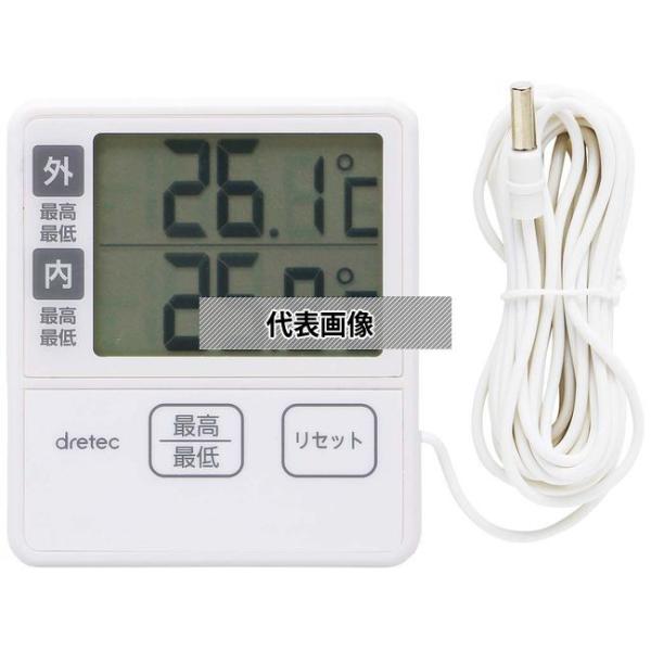 室内・室外温度計 O-285IV 73×16×H84 温度計  No.1555480