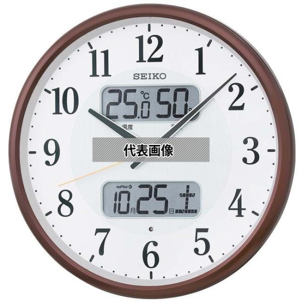 セイコータイムクリエーション セイコー カレンダー温湿度表示付掛時計 電波クロック KX383B φ...