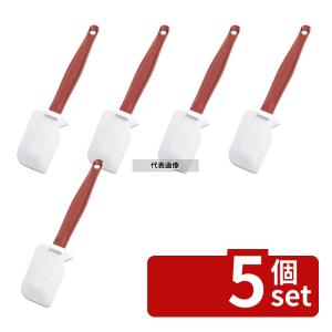 【5個セット】ラバーメイド 耐熱 シリコンスクレイパー 34cm レッド No.1963 全長:343 スパチュラ/ヘラ/スケッパー No.6412000