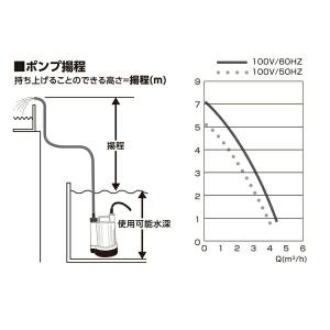 フローバル 清水用水中ポンプ PSP-100S...の詳細画像4