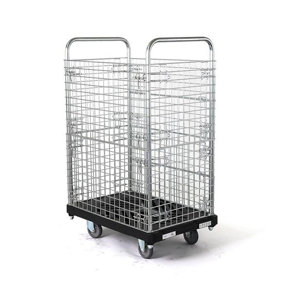 花岡車輌(HANAOKA) DANDY type XA プラ台車高カゴ台車 W605×D935 30...