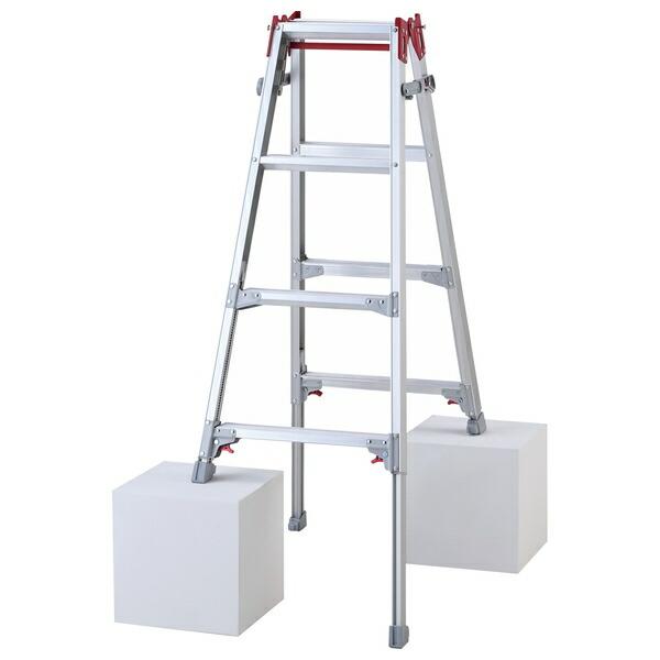 長谷川工業 アルミ製はしご兼用脚立 (旧型式:RYZ-12c) 脚部伸縮式(アジャスター) RYZ-...