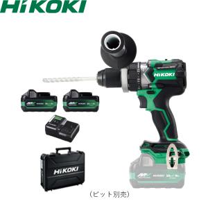 HiKOKI(日立工機) 18Vコードレス振動ドライバドリル DV18DC(2XPSZ) 電池2個・充電器・ケース・サイドハンドル付｜firstnet