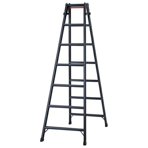 長谷川工業 ブラック はしご兼用脚立  (10920) アルミ製 ワンタッチバー 7尺 RHB-21...