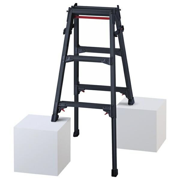 長谷川工業 ブラック アルミ製はしご兼用脚立  (10136) ワンタッチバー 3尺 RYZB-09...