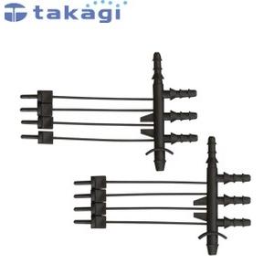 タカギ 簡単水やりシステム GKJ112 散水接続パーツ 4mmジョイント4分岐 2個入り【在庫有り...