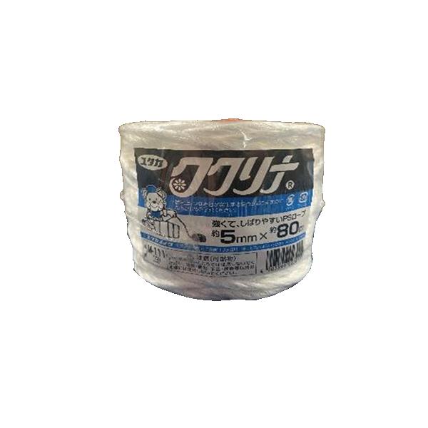 ユタカメイク PSロープ M-111 白 5mm×80m ：YM0318