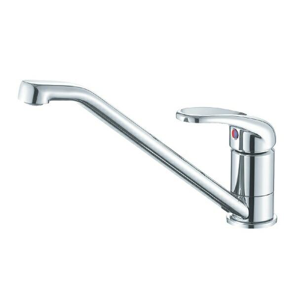 三栄水栓(SANEI) シングルワンホール混合水栓 パイプ回転規制80°K87111EJV-80D-...