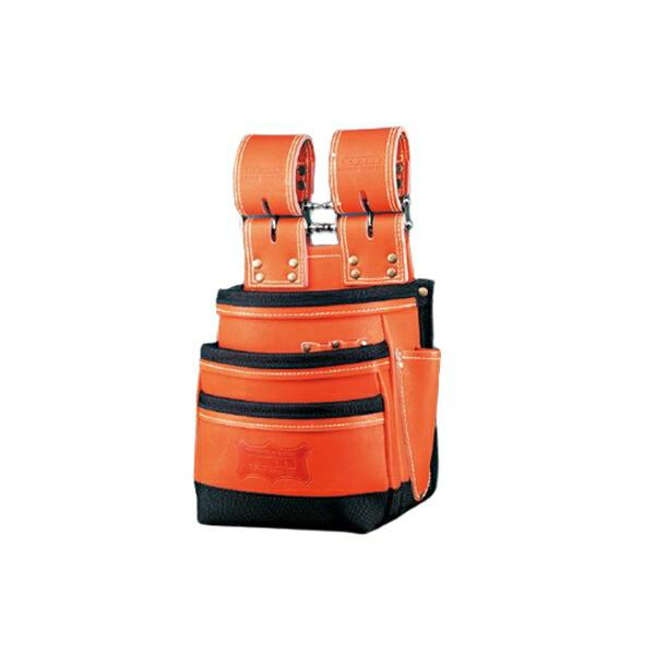 ニックス(knicks) KGR-301DDX 最高級グローブ革チェーンタイプ3段腰袋赤革バリスティ...