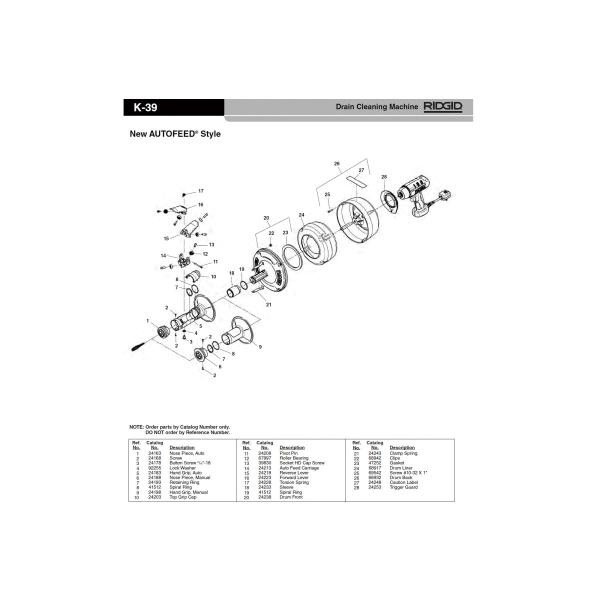 RIDGID(リジッド) 24213 オートフィード キャリッジ F/K-39AF ×1個[個人宅配...