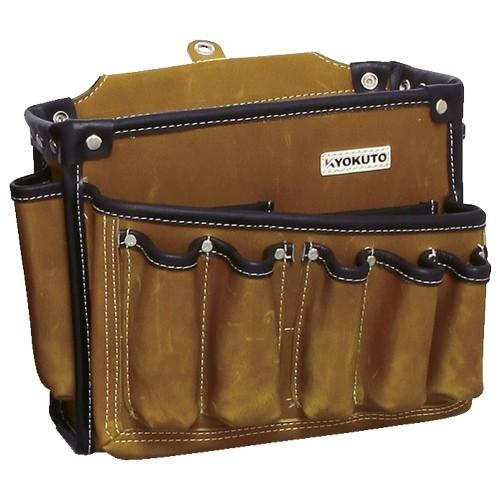 KLASS(極東産機) 11-8175 本革腰袋ダメージブラウンワイド