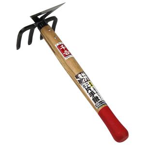 ミニ片手鍬 4本レーキ型 千吉 ヨンホンレーキ ◆藤原産業