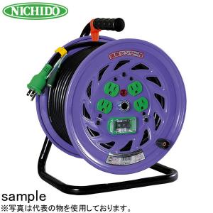 日動工業　30mコードリール　100V標準型ドラム(屋内用)　NF-EB34　アース付(漏電保護専用)　コンセント：4口