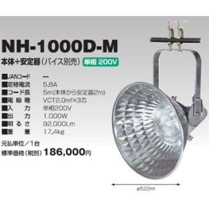 日動工業 メタルバライドライト NH-1000D-M-200V 東日本用：50Hz 本体のみ｜firstnet