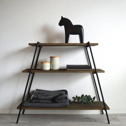 COLLEND アイアンレッグラック　3段 ダークブラウン ILR3-DB