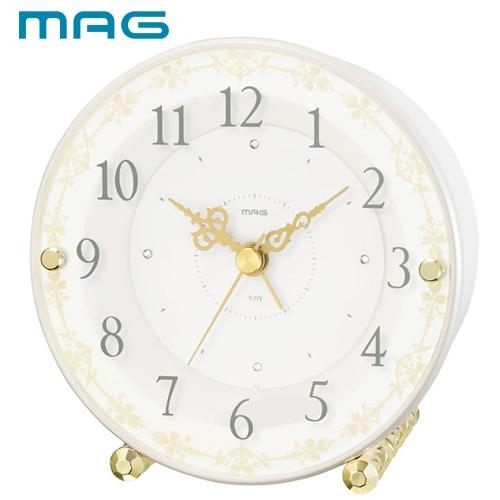 ノア精密　MAG電子音目覚まし時計 コリンヌ　T-773WH-Z