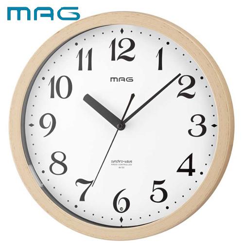 ノア精密　MAG電波自動点灯掛時計 灯(トモル)　W-791N-Z