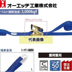 OH(オーエッチ工業) 荷締機 ラッシングベルト LBR603 L10-50L ラチェットバックル ...