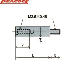 尾崎製作所(PEACOCK) XJ-445 測定子ジョイント φ4タイプ｜firstnet