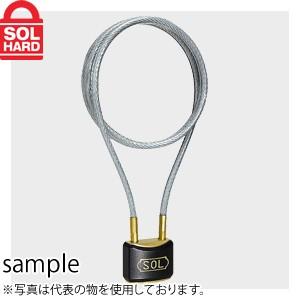 SOL HARD (ソールハード)　No.3800 ワイヤーロック 30mm　ワイヤー付南京錠　単品