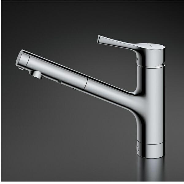 TOTO 台付シングル混合水栓 (エコシングル・ハンドシャワー) TKS05305JA GG水栓 【...