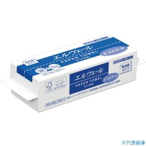 ■エリエール エルヴェール ペーパータオル エコスマート シングル 小判 紙包装タイプ 823671(4362108)