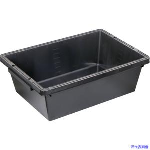 ■TRUSCO トラ舟75Lブラック(角型・再生原料使用) PSB80BK(6647088)