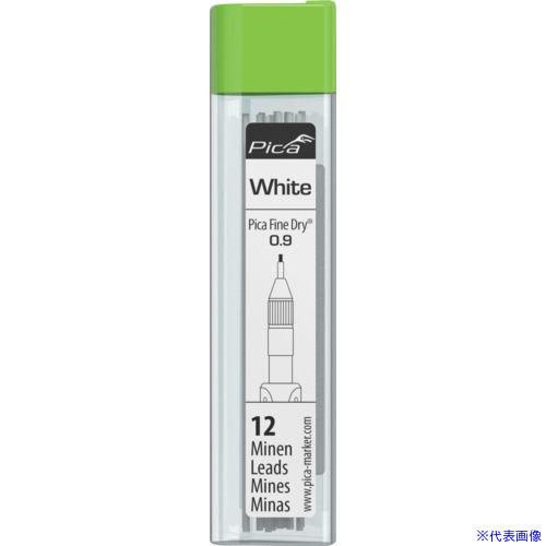 ■ピカマーカー 建築用シャープペンシルFine Dry 用丸芯0.9mm 12本入り 白 7032(...
