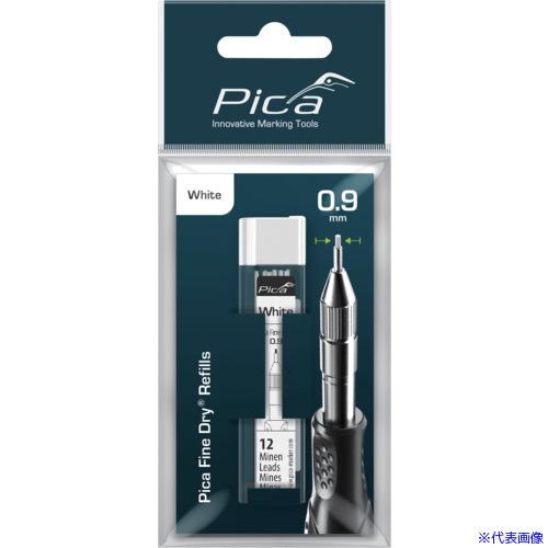 ■ピカマーカー 建築用シャープペンシルFine Dry 用丸芯0.9mm 12本入り 白 ブリスター...