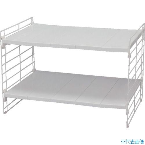 ■IRIS 246254 シンク下伸縮棚2段 USD−2V ホワイト USD2V(8275187)