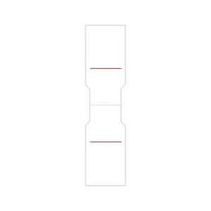 つくし工房 安全標識 28-E 『白無地』 ケーブルタグ 二つ折り式 10枚1組 160×40mm ステッカー｜firstnet