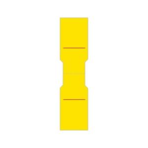 つくし工房 安全標識 28-F 『黄無地』 ケーブルタグ 二つ折り式 10枚1組 160×40mm ...