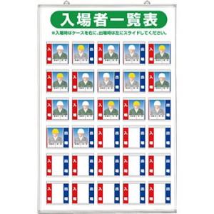 つくし工房 安全標識 133-A 『入坑者一覧表(入場⇔出場)』 入坑・入場者一覧表 30人用写真ケ...