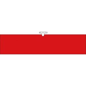 つくし工房 安全標識 700-D 『赤無地』 ヘリア製腕章 安全ピン・ヒモ付 90×390mm