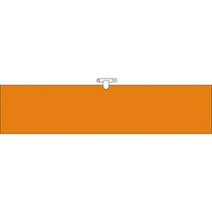 つくし工房 安全標識 700-E 『オレンジ無地』 ヘリア製腕章 安全ピン・ヒモ付 90×390mm