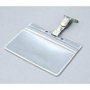 つくし工房 安全標識 894-E IDカードケース クリップ式 90×110mm 再生ポリオレフィン...